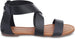Gold Toe Women’s Criss Cross Strap Sandal - Open Toe Fashion Summer Slide Shoe Black
