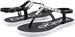 Girl's PCU Sparkly Rhinestone Fashion T-Strap Thong Sandals, Fancy Spring and Summer Slip-On Flats
