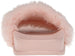 bebe Girls Cute Fur Rhinestone Logo Design Soft and Sparkling Fluffy Slide Sandals for Girls