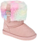 Rampage Girl's Warm Rainbow Winter Boots With Cute Buckle Design