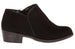 Sara Z Ladies Microsuede Bootie with Side Zipper (Black), Size 9