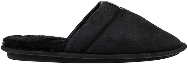 Xertia Men's Microsuede Slipper With Faux Fur Collar And Memory Foam Insoles, Easy Slip-On And Comfortable Fit
