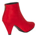 Via Rosa Women's Microsuede Ankle Boots Cone Heel Zipper Mid-Calf Fashion Shoes