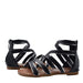 bebe Girls Fashion Sandals Gladiator Flats with Metallic Pu Trim