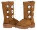 Sara Z Toddler Girls 5" Lug Sole Winter Boot with Rhinestones (Grey), Size 9-10