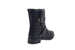 Via Rosa Women’s Short Mid Calf Moto Boots Embellished with Faux Fur Trim and Buckles