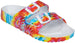 Women's Colorful Double Buckle Strap Footbed Slide Sandals, Comfortable Fashion Flats