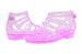 Sara Z Girls Translucent Glitter Ankle Gladiator Jelly Sandals Fuchsia Size 11/12