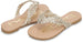 bebe Girlsâ€™ Big Kid Metallic Braided Flip Flop Thong Slide Sandal - Fashion Summer Slipper Shoe