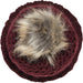 NYC Underground Soft Purl Knit Beanie Hat with Faux Fuzzy Fur Pom Warm Chunky Fall Winter Slouchy Lined Skull Cap Cuff