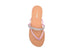 Via Rosa Ladies Fashion Sandals Thong Slip On Flats with Rhinestone