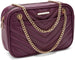 Women’s Chevron Quilted Camera Crossbody Bag with Chain Strap