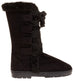 Sara Z Ladies Microsuede 10" Winter Boots with Grosgrain Lace up (Black), Size 5-6