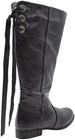 Via Rosa Womens Slip On Tall Winter Boots with Lace Up Back Design
