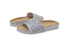 Via Rosa Ladies Footbed Sandal Chunky Glitter Slip On Slide Shoe with Glitter Sidewall