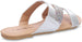 dELiAs Girls Big Kid Metallic Glitter Strap Slide Sandal Open Toe Fashion Summer Bling Shoes