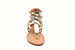 bebe Girls Fashion Sandals Zip Up Metallic Gladiator Flats with Rhinestone Straps