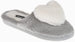Women's Warm and Comfy Faux Fur Slipper With Heart Pom Poms
