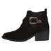 Via Rosa Women's Microsuede Chelsea Boots Western Buckle Slip-On Fashion Shoes