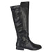 Women's Microsuede Knee-High Riding Boot Buckle Straps Slide-On Fashion Shoes