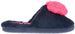 Women's Warm and Comfy Faux Fur Slipper With Heart Pom Poms