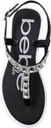 Girl's PCU Sparkly Rhinestone Fashion T-Strap Thong Sandals, Fancy Spring and Summer Slip-On Flats