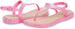 dELiAs Girls Big Kid PCU Glitter Thong Slide Sandal with Adjustable Back Strap - Fashion Summer Shoes