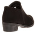 Sara Z Ladies Microsuede Bootie with Side Zipper (Black), Size 10