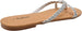 Chatties Womenâ€™s Glitter Slide Sandal with Braided Strap - Open Toe Flip Flop Fashion Summer Flat Shoe