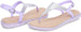 dELiAs Girls Big Kid PCU Glitter Thong Slide Sandal with Adjustable Back Strap - Fashion Summer Shoes