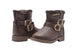 bebe Toddler Girls Little Kid Easy Pull On Mid Calf Winter Boots with Faux Fur Trim and Buckles