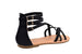 Via Rosa Ladies Gladiator Nubuck Pu Triple Buckle Gladiator Flats