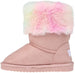 Rampage Girl's Warm Rainbow Winter Boots With Cute Buckle Design
