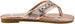 bebe Girls’ Big Kid Glitter Strap Flip Flop Thong Slide Sandal with Metallic Footbed - Fashion Summer Bling Shoes