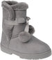 Fifth & Luxe Womens Comfortable and Warm Microsuede Winter Boot with Pom Pom Bow