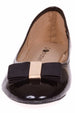 Chatties Ladies Patent Pu Ballet Flat with Bow Size 11 (Black) - (Multiple Colors and Sizes Available)