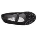 Sara Z Kids Toddlers Girls Glitter Mesh Ballet Flat Slip On Shoes With Rhinestones and Elastic Strap