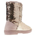 Sara Z Women's 8" Winter Boots Reversible Sequins Casual Mid-Calf