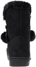 Fifth & Luxe Womens Comfortable and Warm Microsuede Winter Boot with Pom Pom Bow