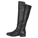 Women's Microsuede Knee-High Riding Boot Buckle Straps Slide-On Fashion Shoes
