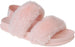 bebe Girls Pool Slide Fashionable Faux Fur with Elastic Back Strap Lightweight for Girls