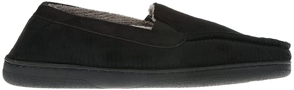 Men's Corduroy Moccasin Memory Foam Slippers, Indoor, and Outdoor Men's Slippers - Easy Cloud Slides