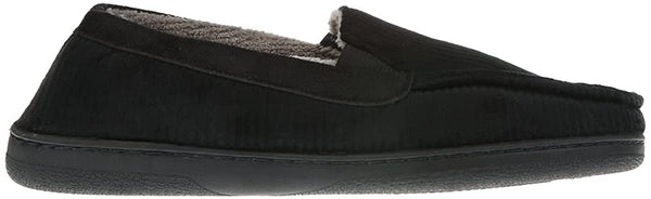 Men's Corduroy Moccasin Memory Foam Slippers, Indoor, and Outdoor Men's Slippers - Easy Cloud Slides