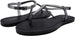 Chatties Womenâ€™s PCU T-Strap Thong Rhinestone Sandal with Metallic Footbed and Adjustable Back Strap
