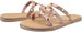 Via Rosa Womenâ€™s PCU Studded Strap Slide Sandal - Fashion Summer Flat Shoes