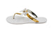 Sara Z Ladies Metallic T-Strap Jelly Sandals