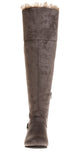 Sara Z Ladies Over The Knee Microsuede Fur Lined Boot (Grey), Size 11