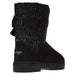 bebe Girls Glitter Winter Boots with Side Bow Casual Dress Warm Slip-On Shoes