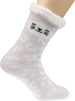 Women's Thick Knit Fuzzy Warm Sherpa Fleece Lined Winter Slipper Socks with Grippers