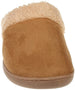 Women's Microsuede Slipper With Faux Fur Collar And Memory Foam Insoles